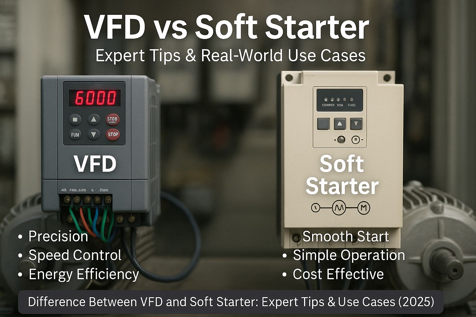 difference between VFD and soft starter
